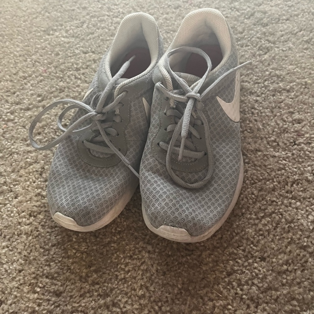 Nike Gray and White Sneakers with Breathable Mesh